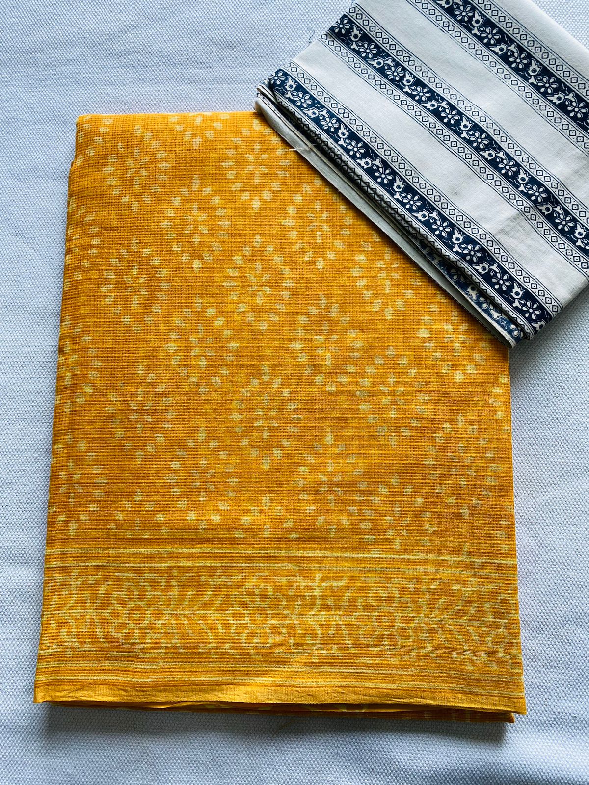 Haldi Phool Handloom Kota Doria Saree