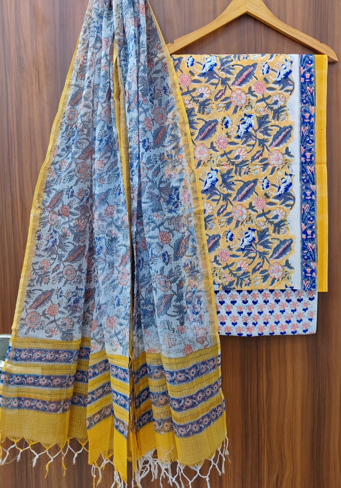 Cotton suit with pure Kota Doria dupatta